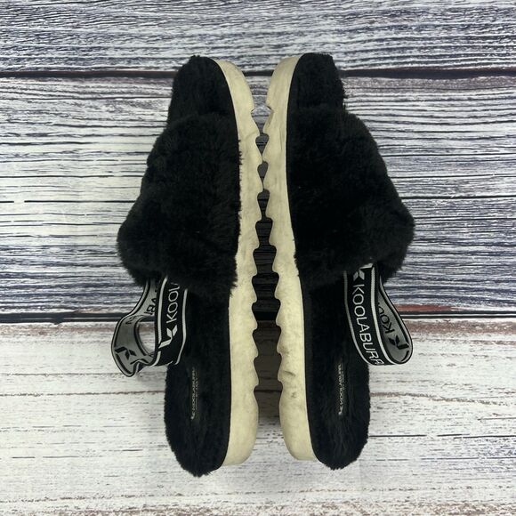 Koolaburra Ugg Fuzzn II Black Slipper Sandals, Women’s Size 7.5 - Picture 6 of 8
